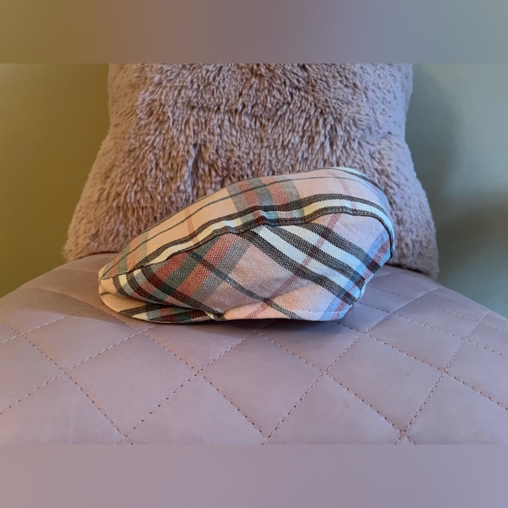 Burberry Pink Plaid Newsboy Cap